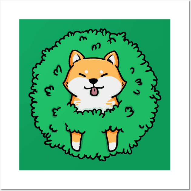 Bush Shiba Inu Wall Art by CorinnaSchlachter